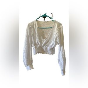 Love Tree white eyelet crop top